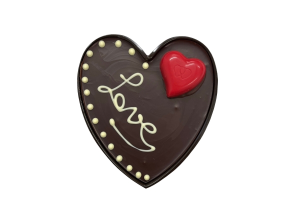 Cuore al cioccolato extra fondente 60% "LOVE"